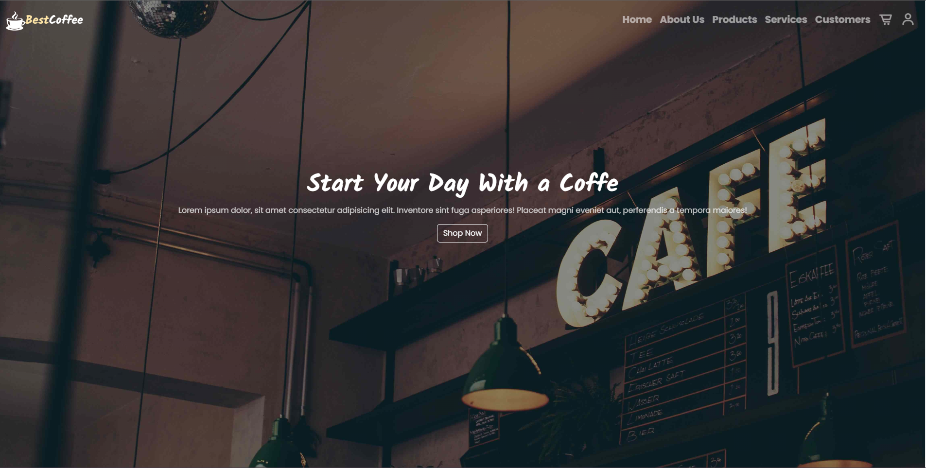 React Coffee Shop